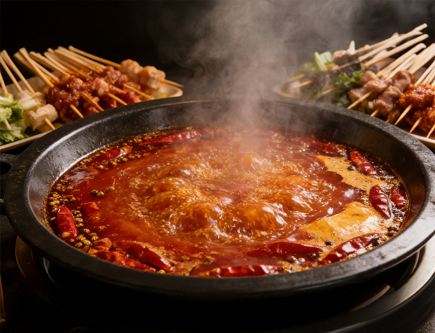 麻辣红油锅底