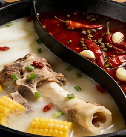 红油牛骨鸳鸯锅